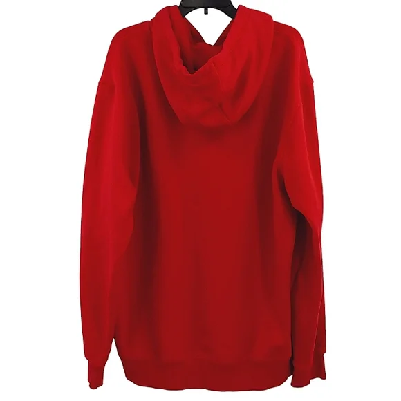 TOMMY HILFIGER Mens Red Embroidered Spellout Flag Logo Hoodie Sweatshirt XXXL - Picture 5 of 13